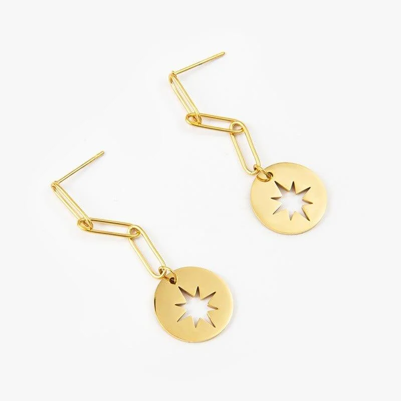 Star Chain Earrings - Glova