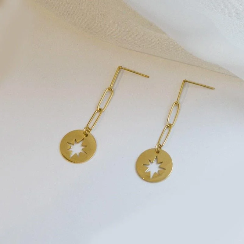 Star Chain Earrings - Glova