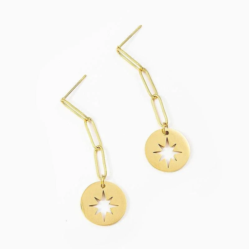 Star Chain Earrings - Glova