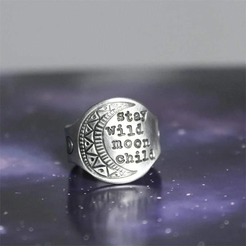 Stay Wild Moon Child Silver Ring - Glova