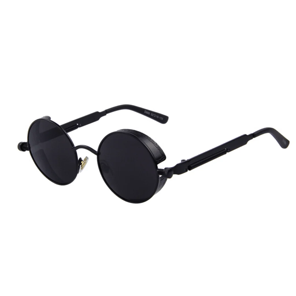 Steampunk Vintage Round Sunglasses - Glova