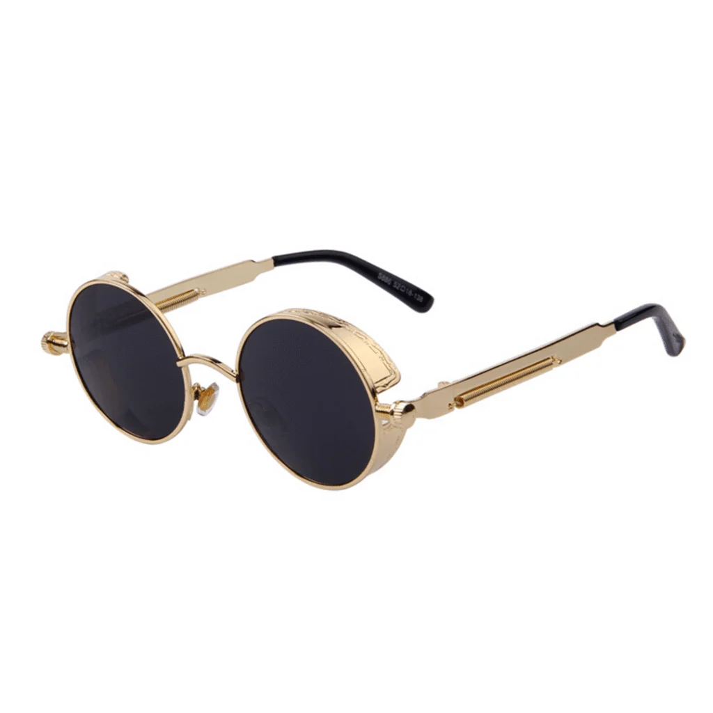 Steampunk Vintage Round Sunglasses - Glova