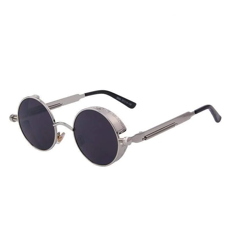 Steampunk Vintage Round Sunglasses - Glova