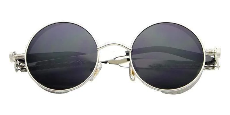 Steampunk Vintage Round Sunglasses - Glova