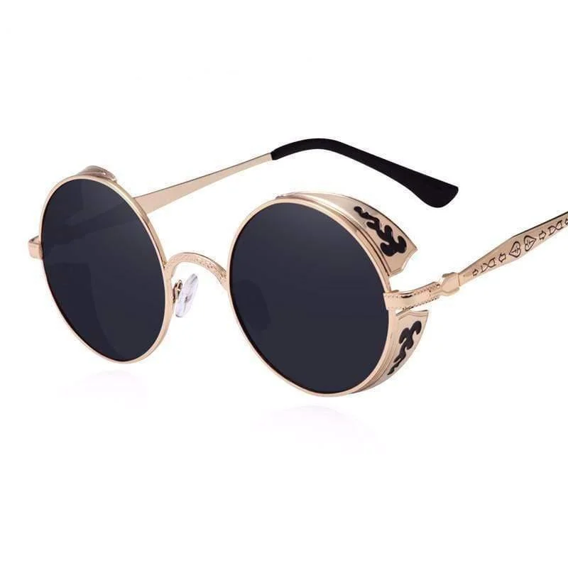 Steampunk Vintage Round Sunglasses Limited Edition - Glova