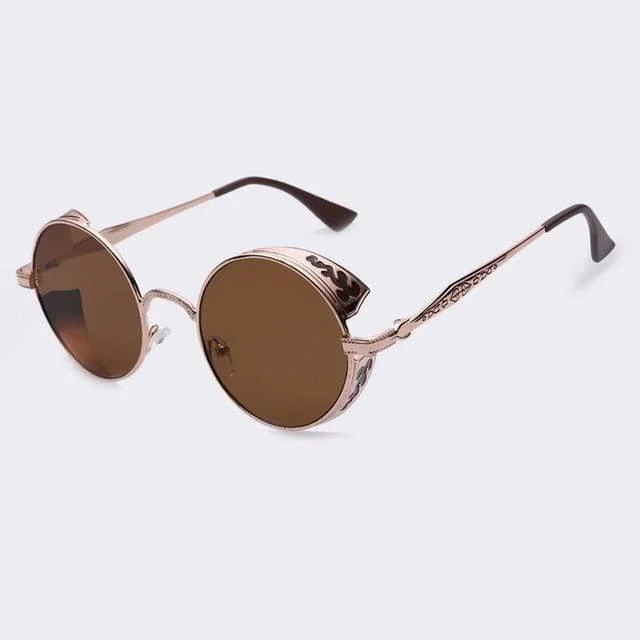 Steampunk Vintage Round Sunglasses Limited Edition - Glova