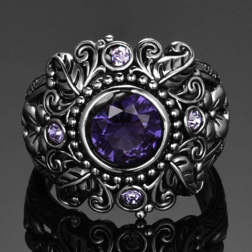 Sterling Silver Amethyst Ring - Glova