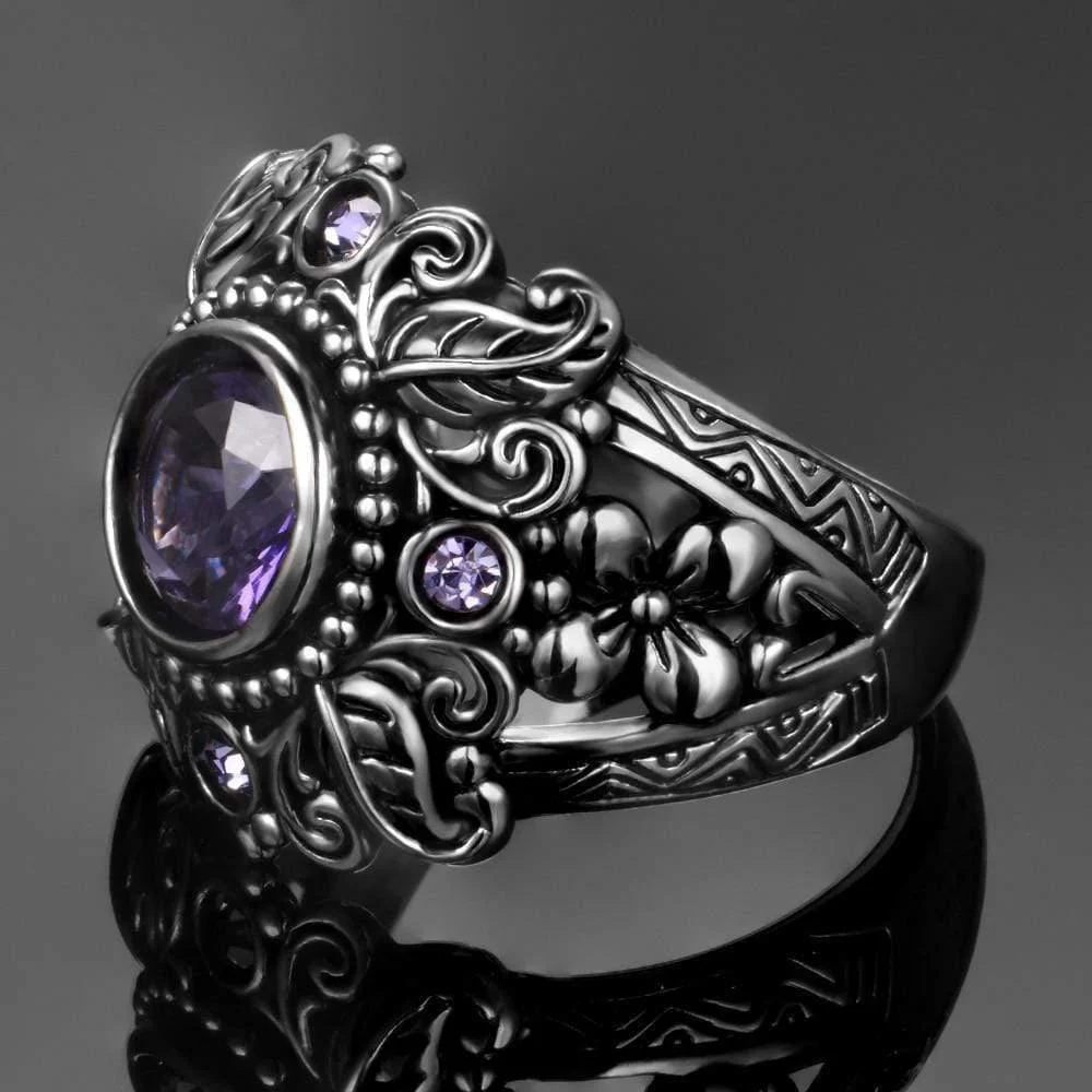 Sterling Silver Amethyst Ring - Glova