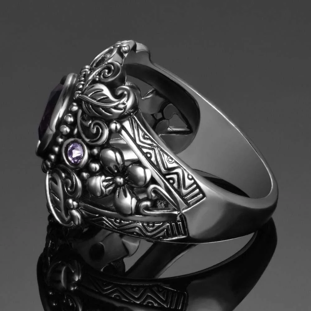 Sterling Silver Amethyst Ring - Glova