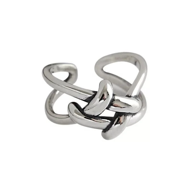 Sterling Silver Geometric Shaped Rings - Glova