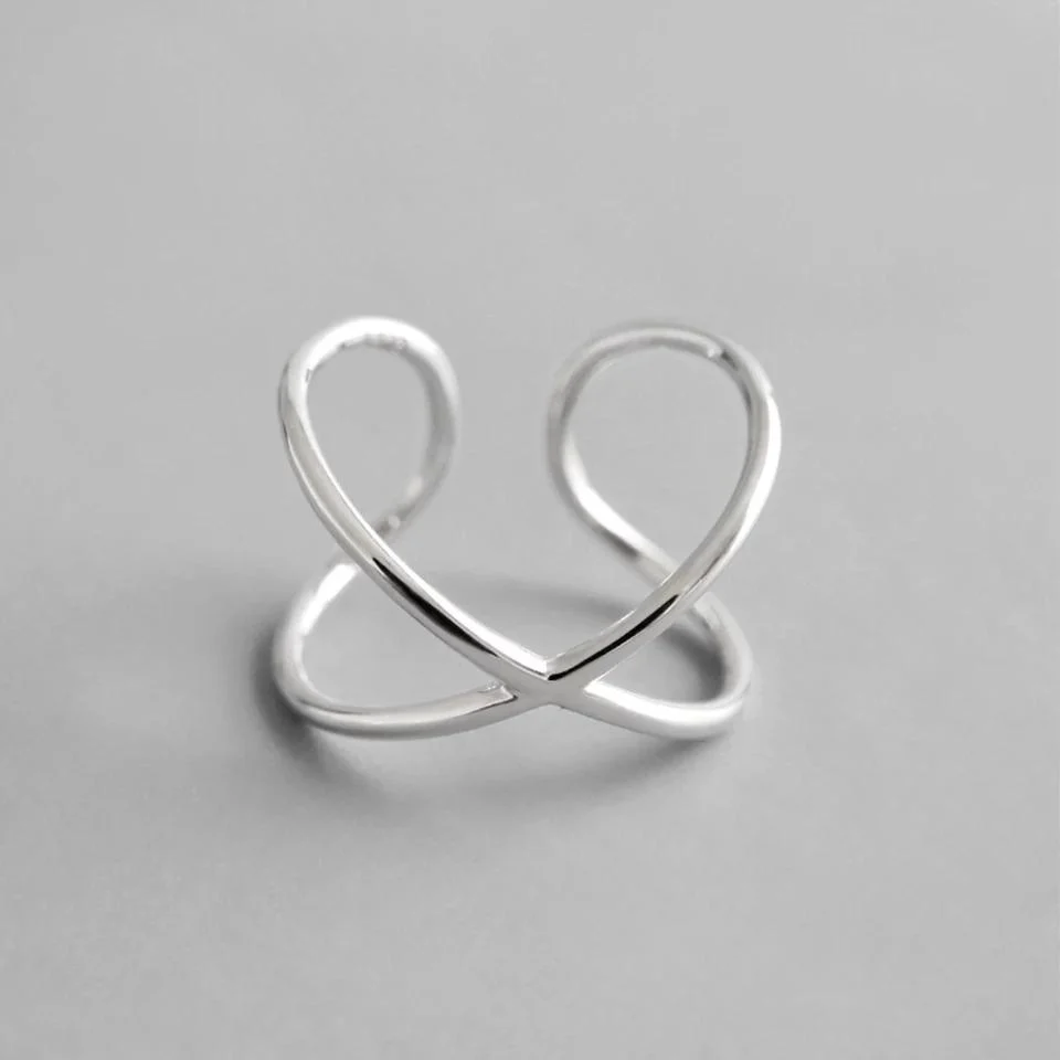 Sterling Silver Geometric Shaped Rings - Glova