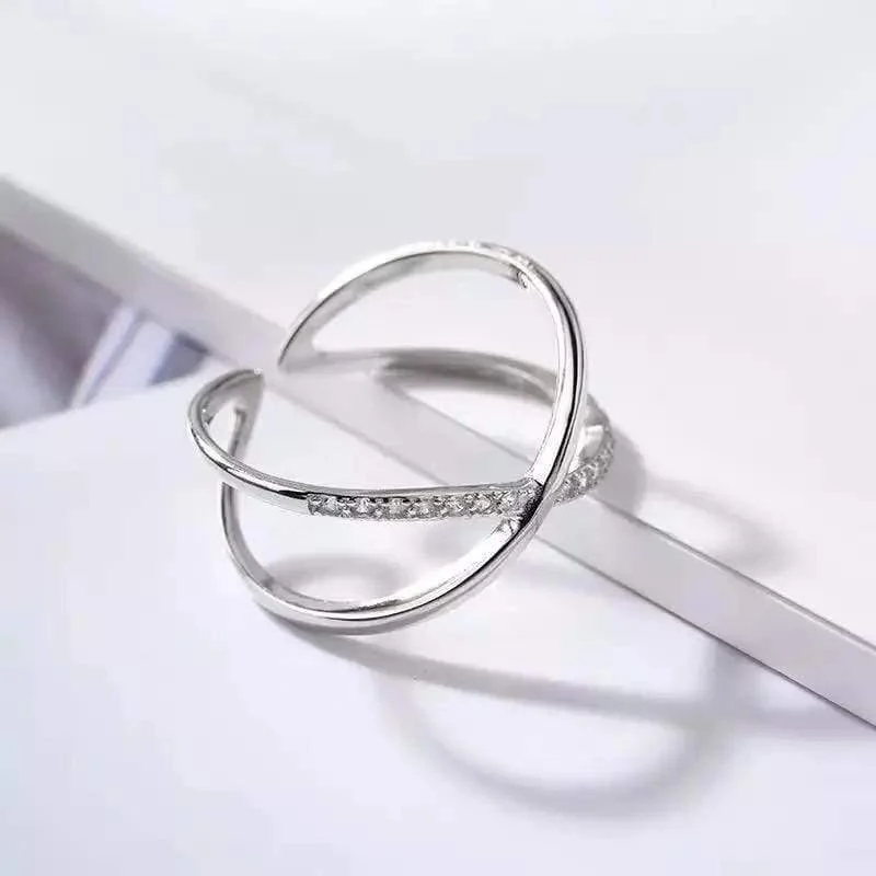 Sterling Silver Geometric Shaped Rings - Glova