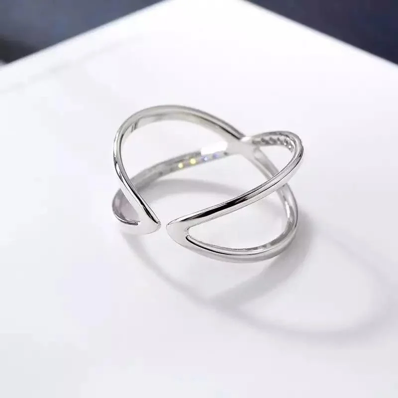 Sterling Silver Geometric Shaped Rings - Glova