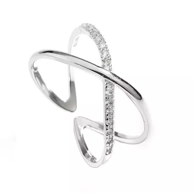 Sterling Silver Geometric Shaped Rings - Glova