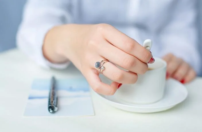 Sterling Silver Lotus Flower Ring - Glova