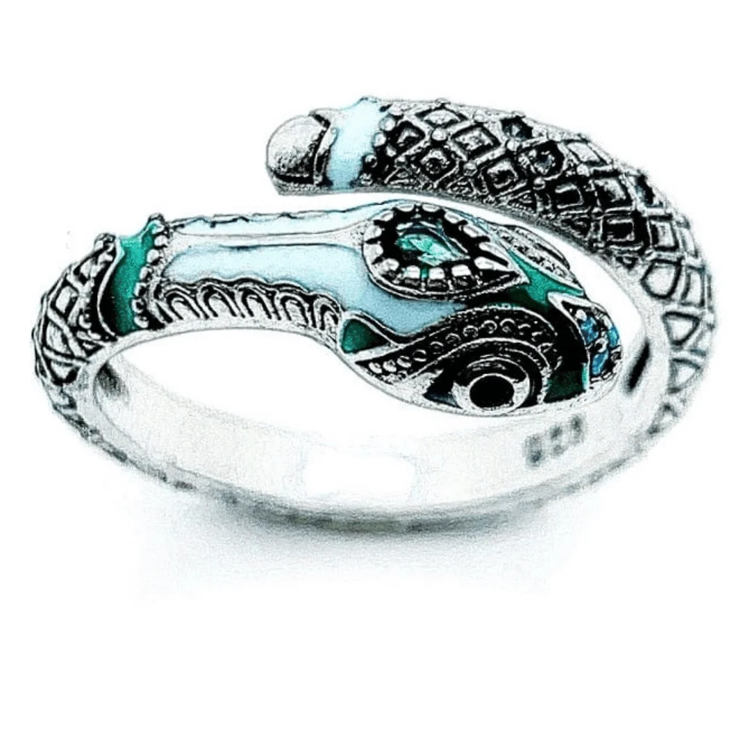 Sterling Silver Mystical Snake Ring - Glova