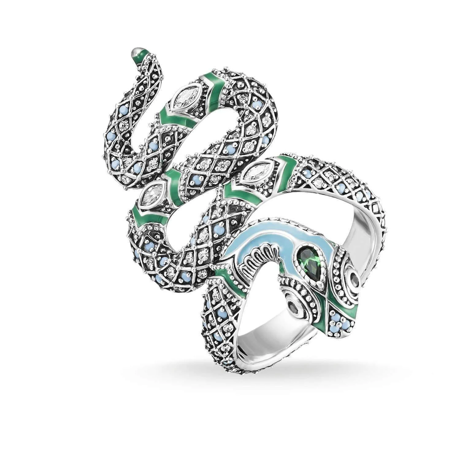 Sterling Silver Snake Ring - Glova