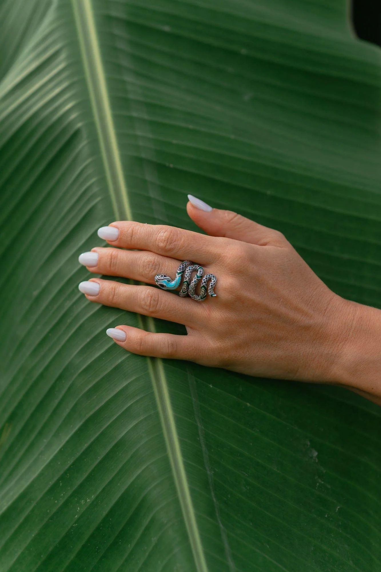 Sterling Silver Snake Ring - Glova