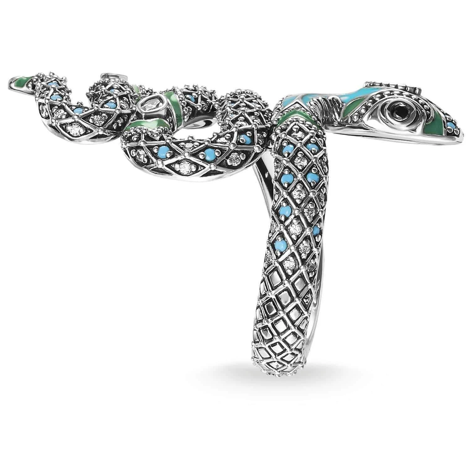 Sterling Silver Snake Ring - Glova