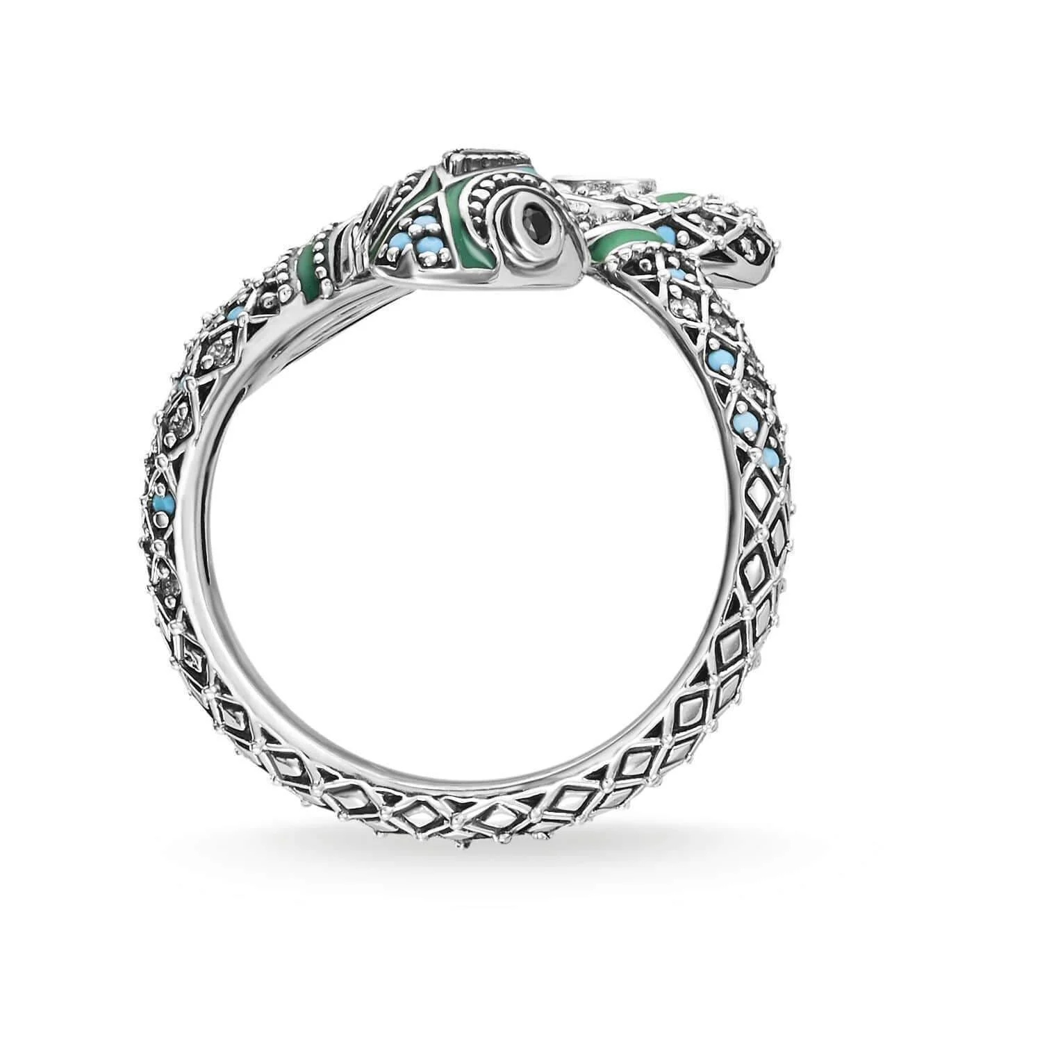 Sterling Silver Snake Ring - Glova