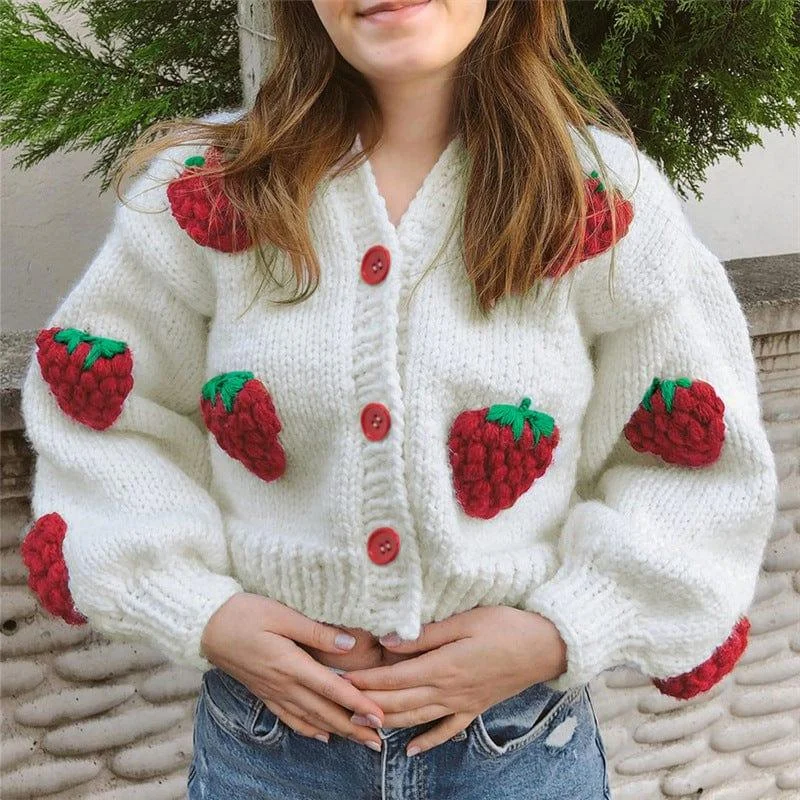 Strawberry On Top Cardigan - Glova