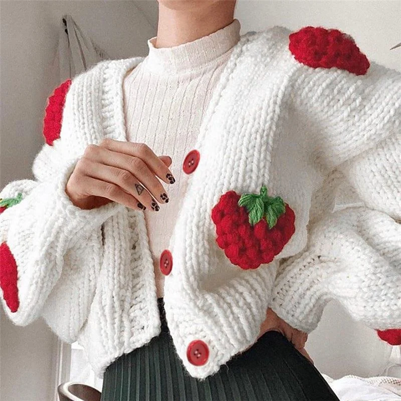 Strawberry On Top Cardigan - Glova