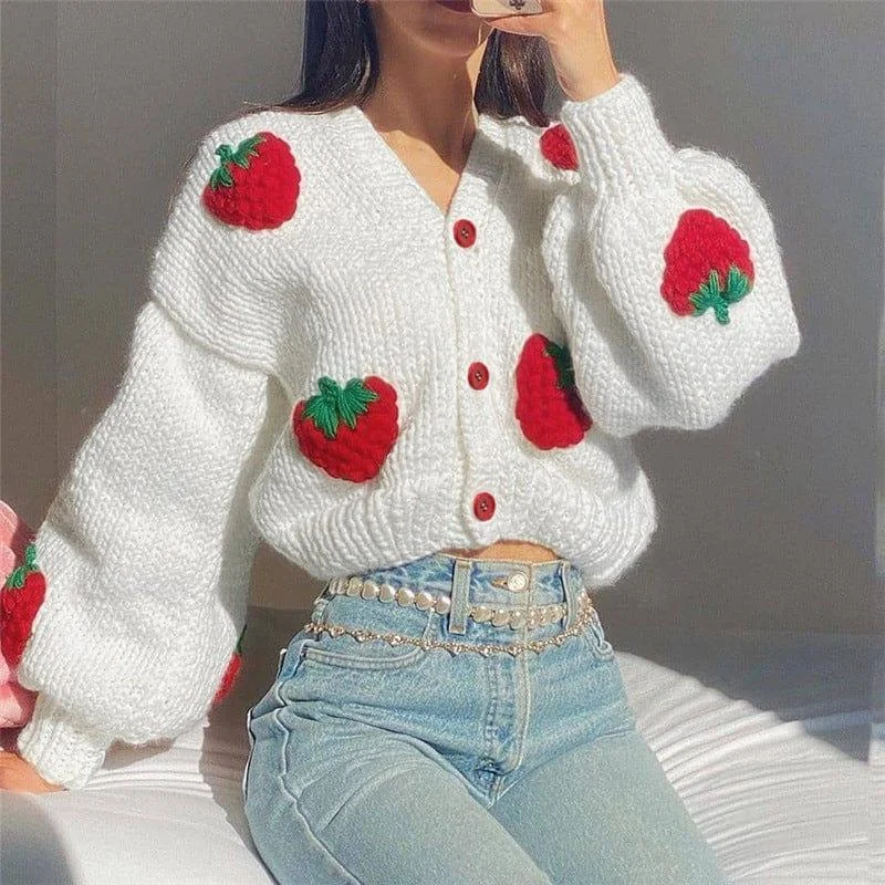 Strawberry On Top Cardigan - Glova