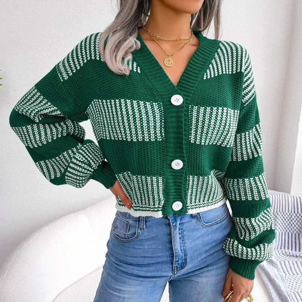 Striped Oversized Cardigan - Glova