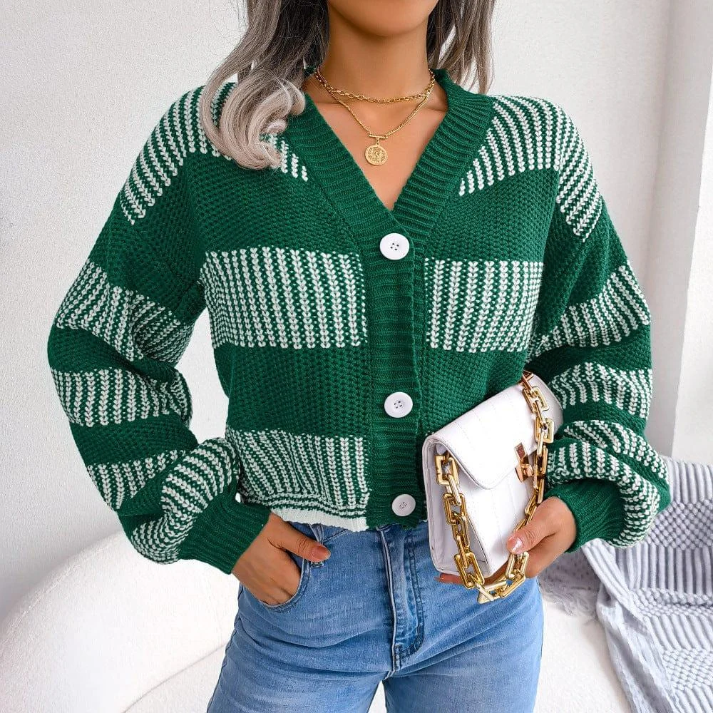 Striped Oversized Cardigan - Glova