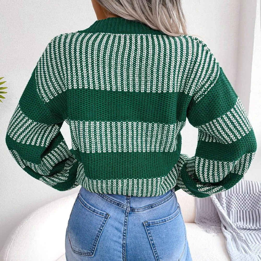 Striped Oversized Cardigan - Glova