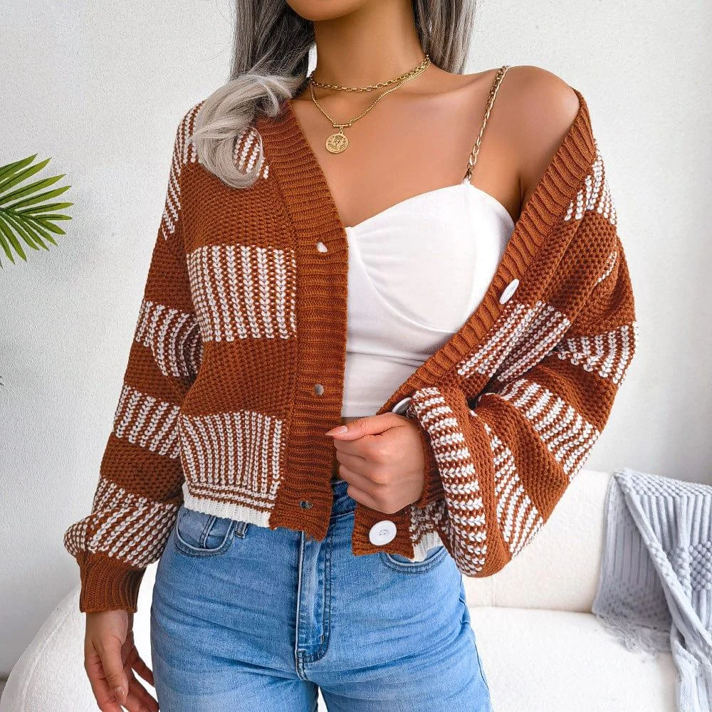 Striped Oversized Cardigan - Glova