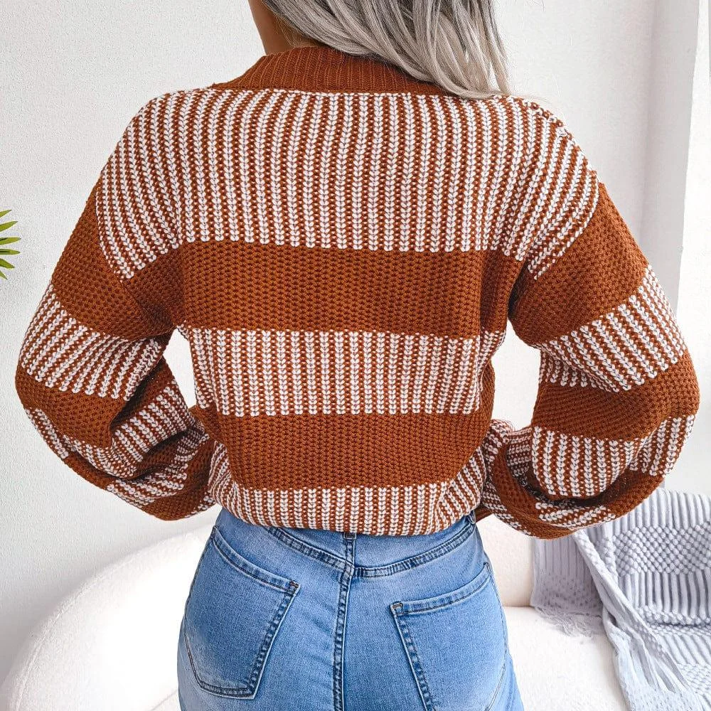 Striped Oversized Cardigan - Glova