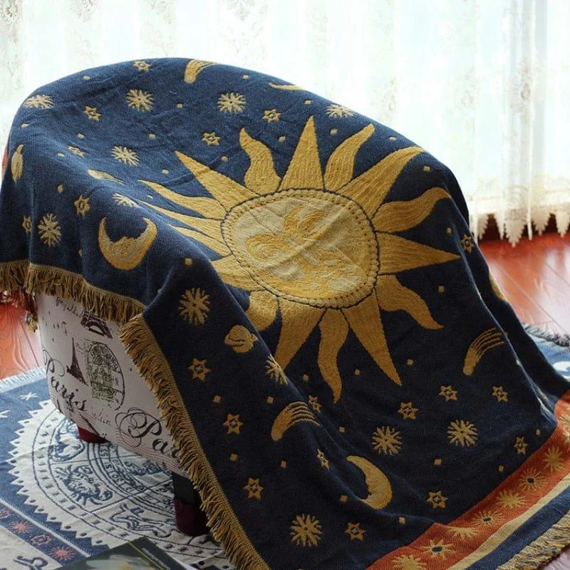 Sun & Moon Boho Throw Blanket - Glova