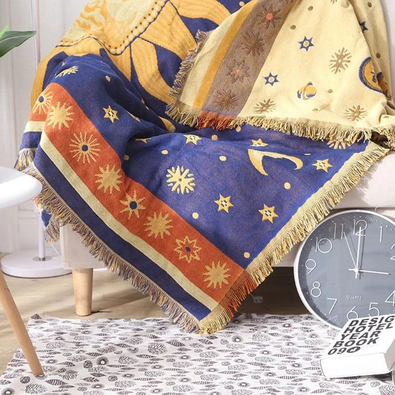 Sun & Moon Boho Throw Blanket - Glova