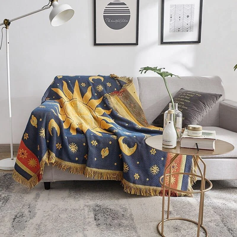 Sun & Moon Boho Throw Blanket - Glova