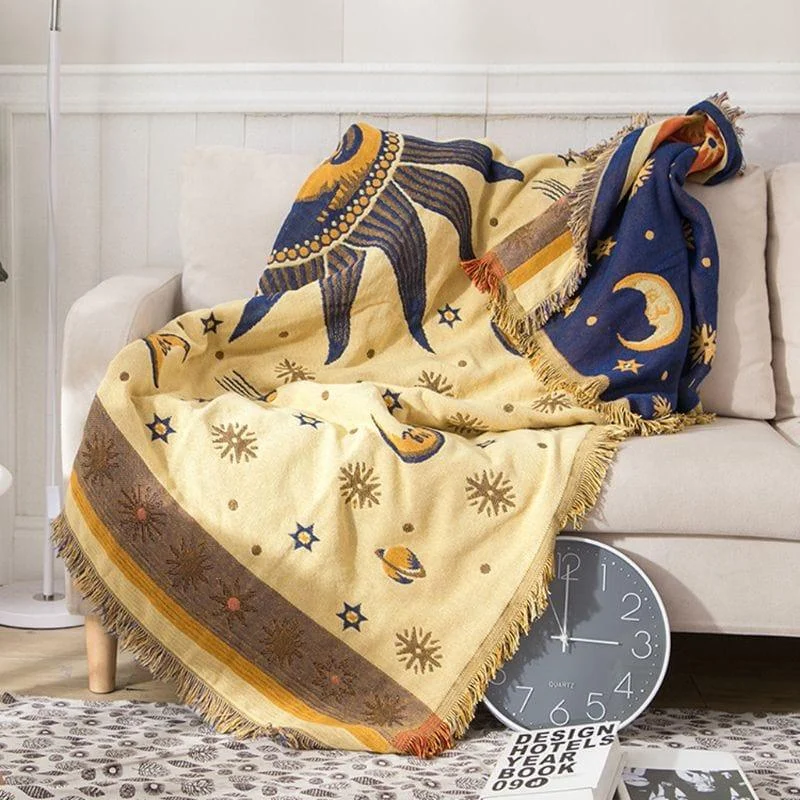 Sun & Moon Boho Throw Blanket - Glova