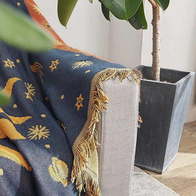 Sun & Moon Boho Throw Blanket - Glova