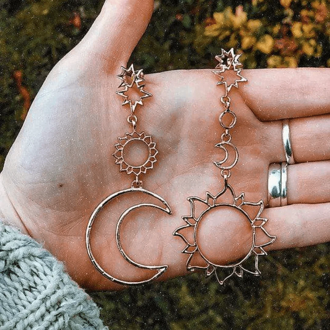 Sun & Moon Goddess Earrings - Glova