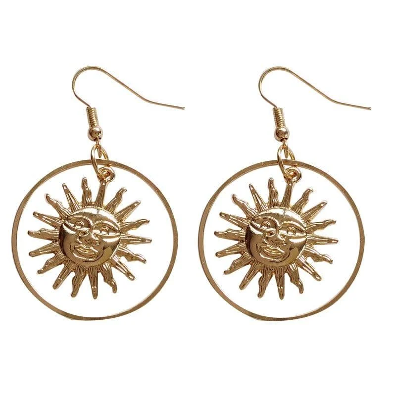 Sun Hoop Earrings - Glova