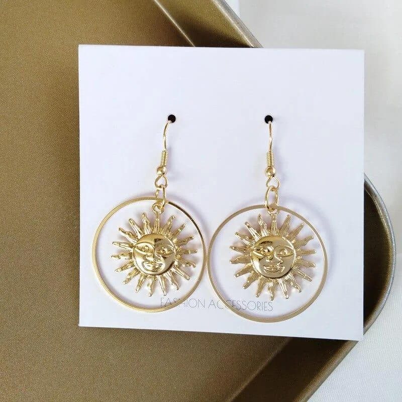 Sun Hoop Earrings - Glova