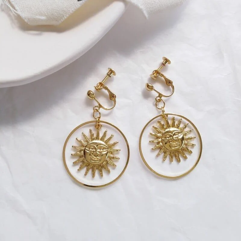 Sun Hoop Earrings - Glova