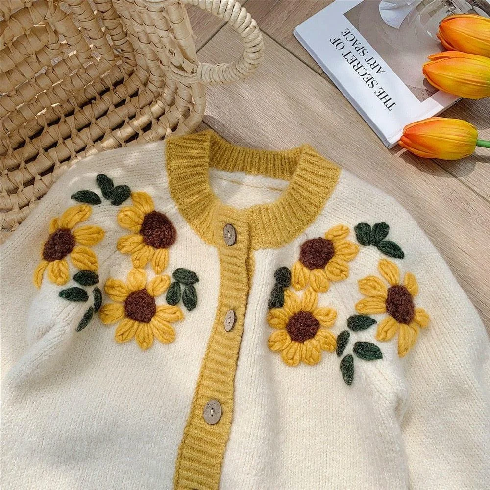 Sunflower Baby Girl Knitted Cardigan - Glova