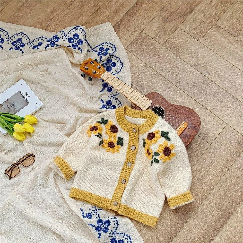 Sunflower Baby Girl Knitted Cardigan - Glova