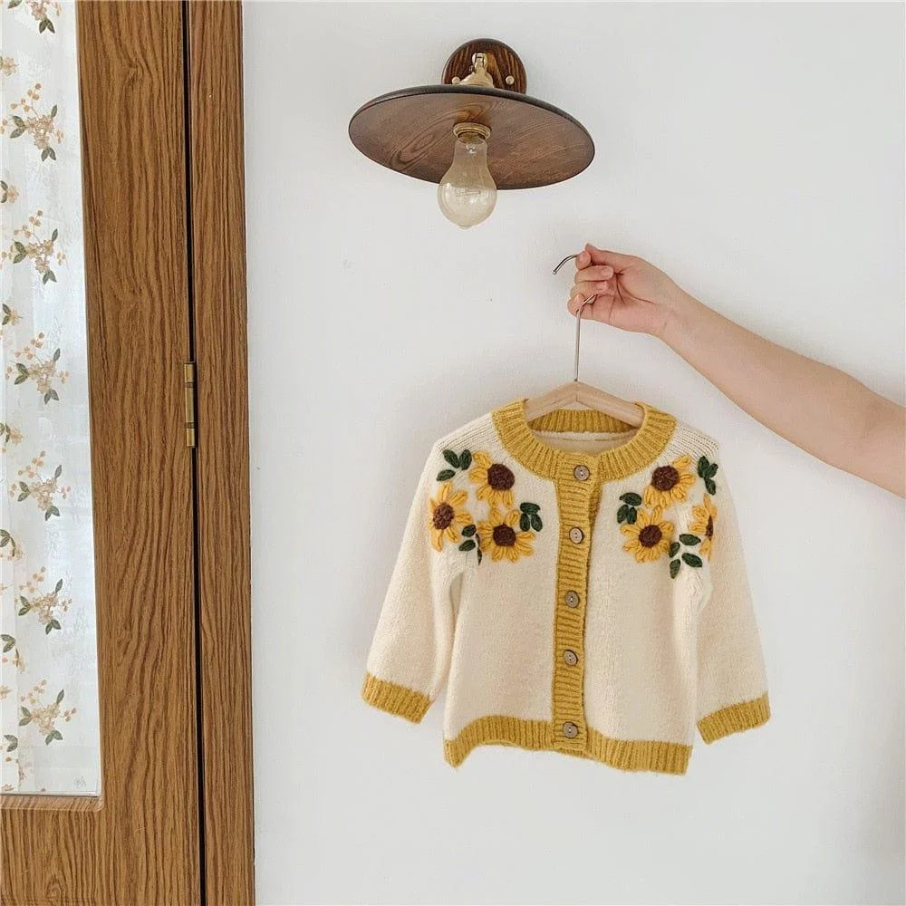 Sunflower Baby Girl Knitted Cardigan - Glova