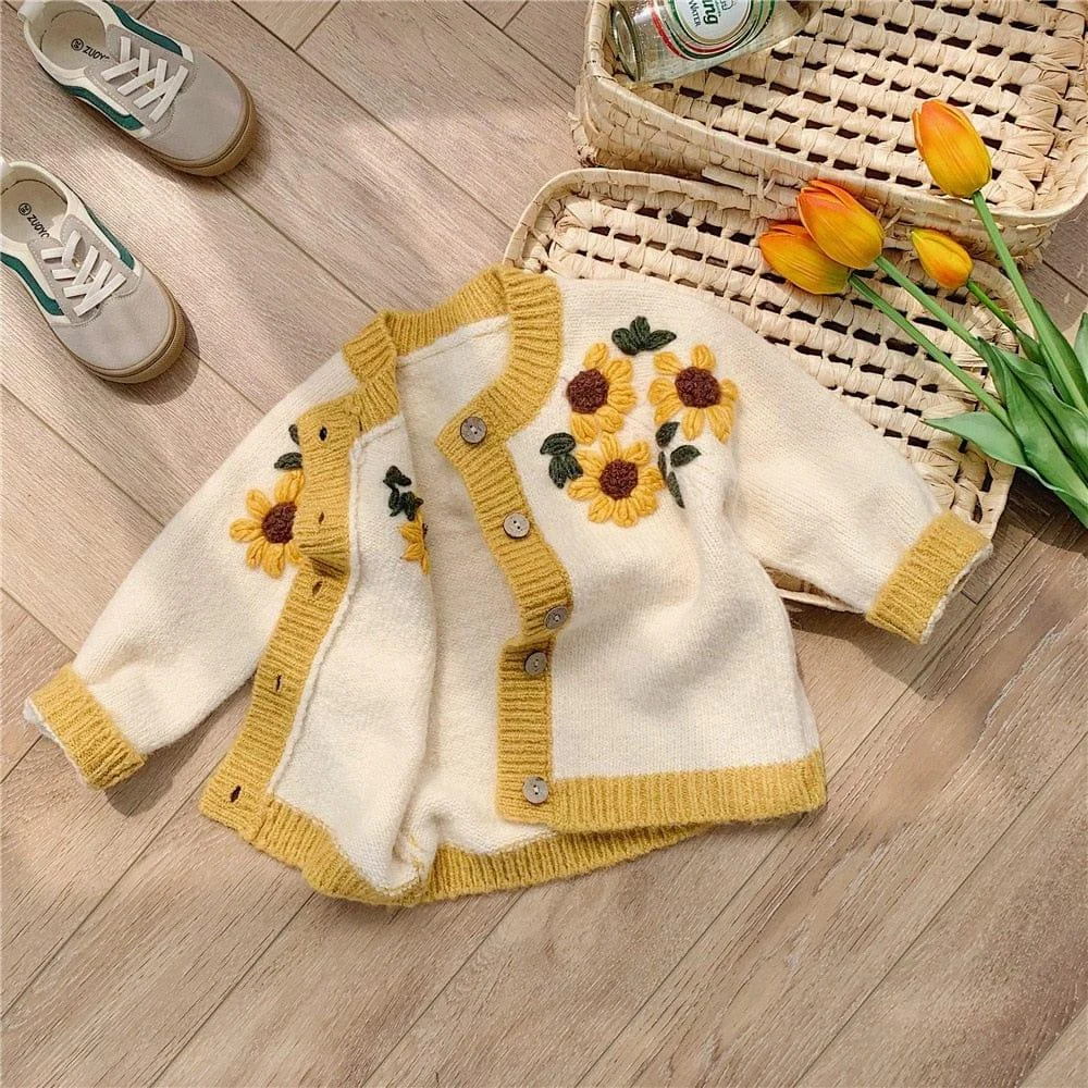 Sunflower Baby Girl Knitted Cardigan - Glova