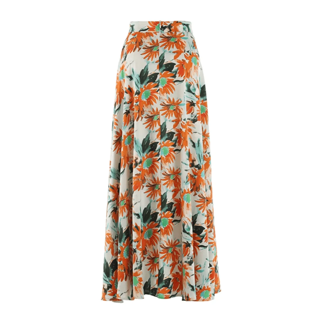 Sunflower Prints Maxi Flare Skirts - Glova