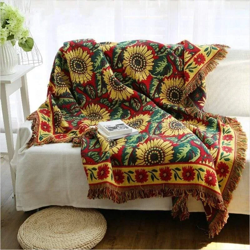 Sunflower Throw Blanket - Glova