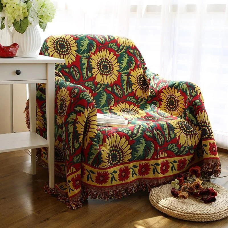 Sunflower Throw Blanket - Glova