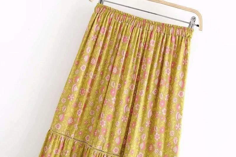 SYMPHONY Maxi Skirt - Yellow - Glova