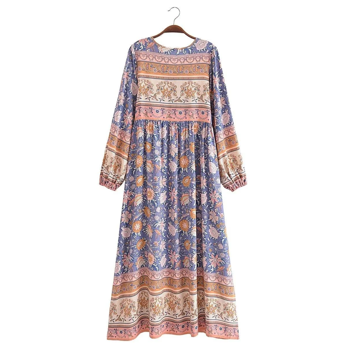 Tallulah Long Sleeve Boho Maxi Dress - Glova